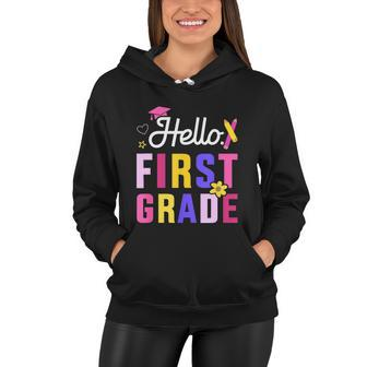 Hello 1St Grade First Back To School Student Teacher Women Hoodie - Monsterry DE