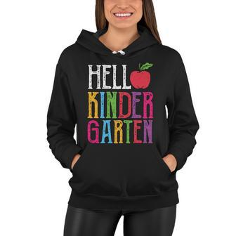 Hello Kindergarten Red Apple Back To School Women Hoodie - Monsterry