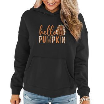 Hello Pumpkin Hello Fall V2 Women Hoodie Graphic Print Hooded Sweatshirt - Seseable
