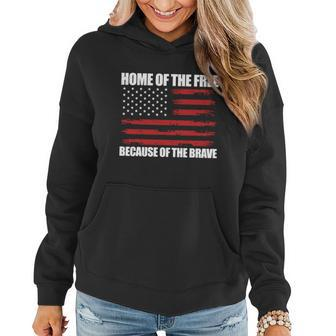 Home Of The Free American Flag Shirts Boys Veterans Day Women Hoodie - Thegiftio UK