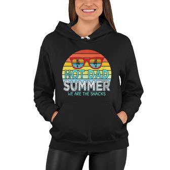 Hot Dad Summer Snacks With Chill Sunglass Vintage Apparel Women Hoodie - Monsterry