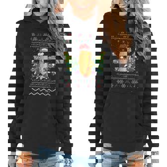 Hot Dog Lover Xmas Gift Ugly Hot Dog Christmas Gift Graphic Design Printed Casual Daily Basic Women Hoodie - Thegiftio