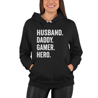 Husband Dad Father Gamer Funny Gaming Women Hoodie - Monsterry AU
