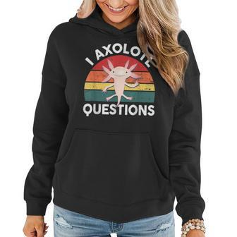 I Axolotl Questions Retro 90S Axolotl- Anime Lover Women Hoodie Graphic Print Hooded Sweatshirt - Thegiftio UK