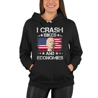 I Crash Bikes And Economies Shirt Funny Anti Joe Biden Women Hoodie - Thegiftio