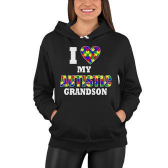 I Love My Autistic Grandson Autism Tshirt Women Hoodie - Monsterry AU