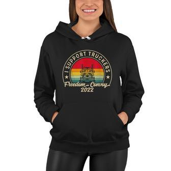 I Support Truckers Canada Usa Freedom Convoy Women Hoodie - Monsterry UK