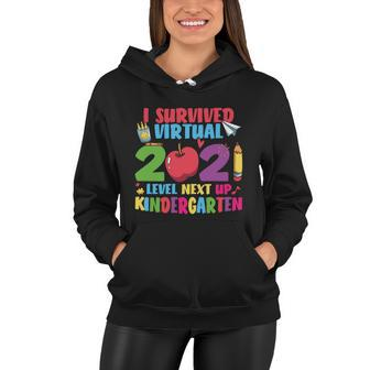 I Survived Virtual 2021 Pre Kindergarten Graphic Plus Size Shirt For Teacher Women Hoodie - Monsterry AU