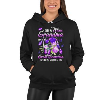 Im A Mom Grandma Great Grandma Mothers Day Butterfly Women Hoodie - Thegiftio UK