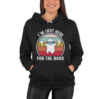 Im Just Here For The Boos Halloween Quote Women Hoodie - Monsterry UK