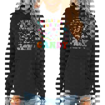 Im Just Here For The Candy Halloween Cute Lollipop Sweets Women Hoodie Graphic Print Hooded Sweatshirt - Thegiftio