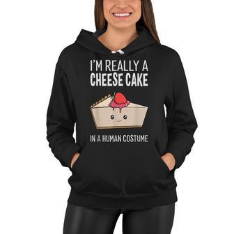 Im Really A Cheesecake In A Human Costume Halloween Funny Women Hoodie - Seseable