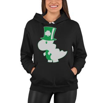 Irish T-Rex Dinosaur Clover Cute St Patricks Day Tshirt Women Hoodie - Monsterry DE