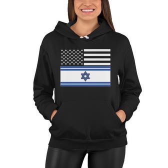 Israeli American Flag Women Hoodie - Monsterry UK