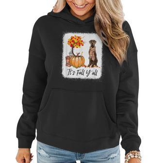 Its Fall Yall Great Dane Dog Lovers Thanksgiving Halloween Women Hoodie Graphic Print Hooded Sweatshirt - Thegiftio UK