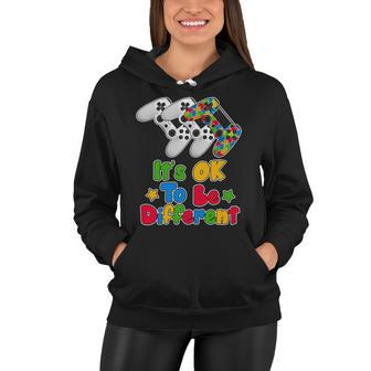 Its Ok To Be Different Autism Awareness Video Gamer Women Hoodie - Monsterry