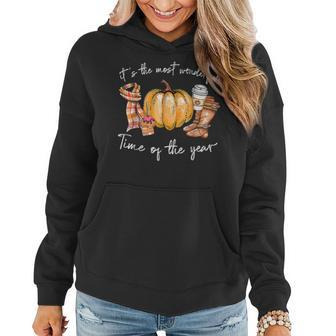 Its The Most Wonderful Time Of The Year Pumpkin Autumn Fall  Women Hoodie