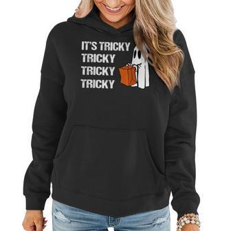 Its Tricky Ghost Boo Funny Halloween Custome Kids Men Women Women Hoodie Graphic Print Hooded Sweatshirt - Thegiftio UK
