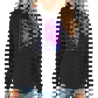 Japanese Cherry Blossom Tokyo Streetwear Aesthetic Graphic Women Hoodie Graphic Print Hooded Sweatshirt - Thegiftio