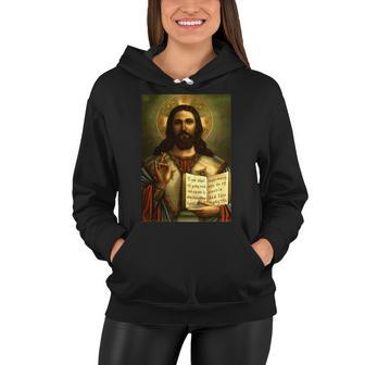 Jesus Christ Religious Photo Women Hoodie - Monsterry