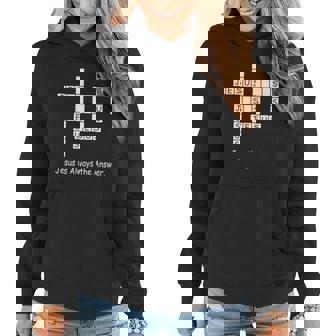 Jesus Is Always The Answer Christianity Crossword Women Hoodie - Thegiftio UK