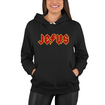Jesus Rocks Logo Women Hoodie - Monsterry