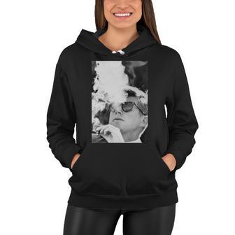 Jfk Smoking With Shades John F Kennedy President Tshirt Women Hoodie - Monsterry