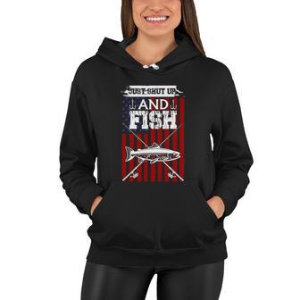 Job Shut Up And Fish Women Hoodie - Monsterry UK