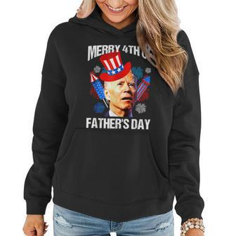 Joe Biden Confused Merry 4Th Of Fathers Day Fourth Of July Graphic Design Printed Casual Daily Basic V2 Women Hoodie