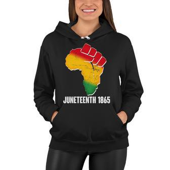 Juneteenth 1865 Africa Map Fist Tshirt Women Hoodie - Monsterry