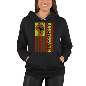 Juneteenth Flag Independence Day Vintage Celebration Women Hoodie - Monsterry AU