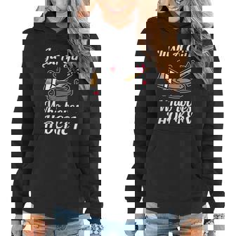 Just A Girl Who Loves Hockey Ice Hockey Girl Jersey Graphic Design Printed Casual Daily Basic Women Hoodie - Thegiftio