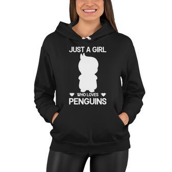 Just A Girl Who Loves Penguins Gentoo Adelie Penguin Lovers Funny Gift Women Hoodie - Monsterry AU