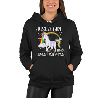 Just A Girl Who Loves Unicornsjust A Girl Who Loves Unicorns Women Hoodie - Thegiftio UK