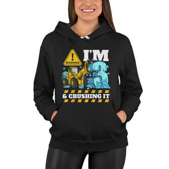 Kids Construction Truck 3Rd Birthday Boy 3 Bulldozer Digger Meaningful Gift Women Hoodie - Monsterry AU