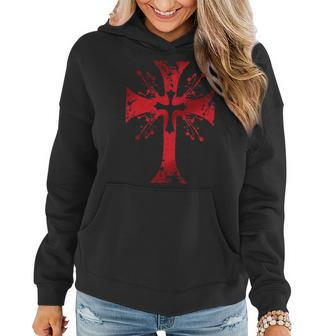 Knight Templar T Shirt - The Warrior Of God Bloodstained Cross - Knight Templar Store Women Hoodie - Seseable