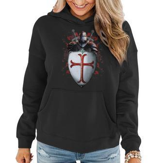 Knights Templar T Shirt - The Brave Knights The Warrior Of God Women Hoodie - Seseable