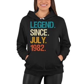 Legend Since July 1982 40 Year Old Bday 40Th Birthday Women Hoodie - Seseable