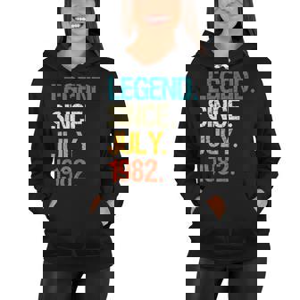 Legend Since July 1982 40 Year Old Bday 40Th Birthday Women Hoodie - Seseable