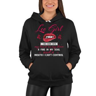 Leo Girl Horoscope Zodiac Sign Birthday Astrology Symbol Women Hoodie - Seseable