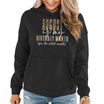 Leopard August Is My Birthday Month Yes The Whole Month Women Hoodie - Thegiftio UK