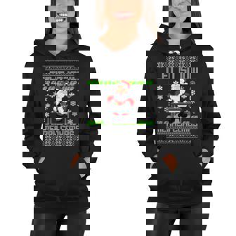 Let It Snow Merry Cokemas Santa Claus Ugly Christmas Women Hoodie - Thegiftio