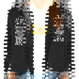 Lets Get Basted Funny Thanksgiving Basted Thanksgiving Turkey Women Hoodie - Thegiftio UK