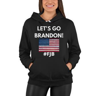 Lets Go Brandon Fjb American Flag Women Hoodie - Monsterry UK