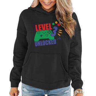 Level 3 Unlocked 3Rd Gamer Video Game Birthday Video Game Graphic Design Printed Casual Daily Basic Women Hoodie