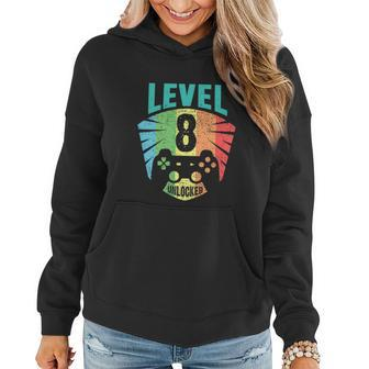 Level 8 Unlocked 8Th Birthday Boy Girl Gamer Level Women Hoodie - Thegiftio UK