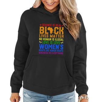 Lgbt Pride Science Is Real Black Lives Matter Graphic Design Printed Casual Daily Basic Women Hoodie - Thegiftio UK
