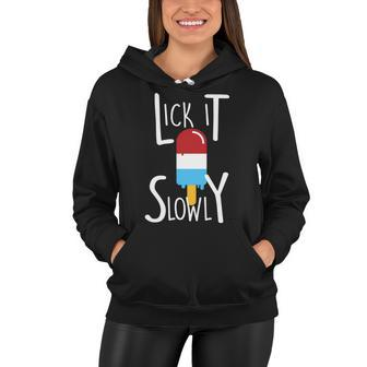 Lick It Slowly Popsicle Tshirt Women Hoodie - Monsterry CA