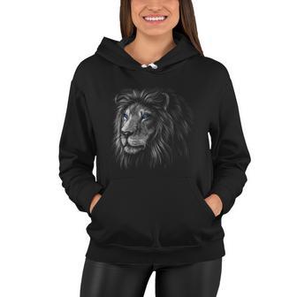 Lion Apparel Hand Drawing Game Day Vintage Detroit Women Hoodie - Monsterry DE