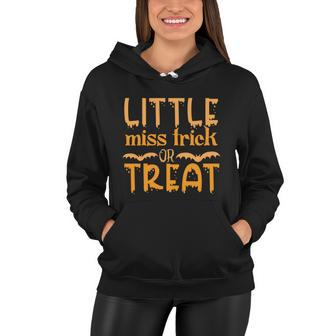 Little Miss Trick Or Treat Halloween Quote V2 Women Hoodie - Thegiftio UK
